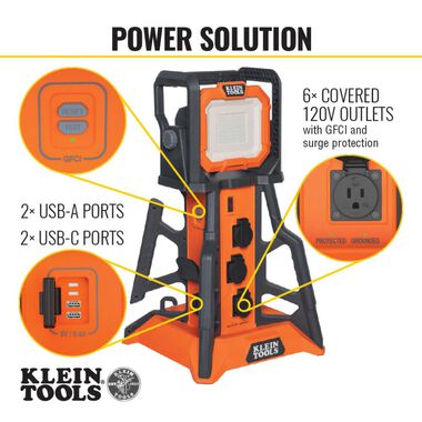 Klein Tools PowerHub 1 Worklight & Power Station, large image number 2