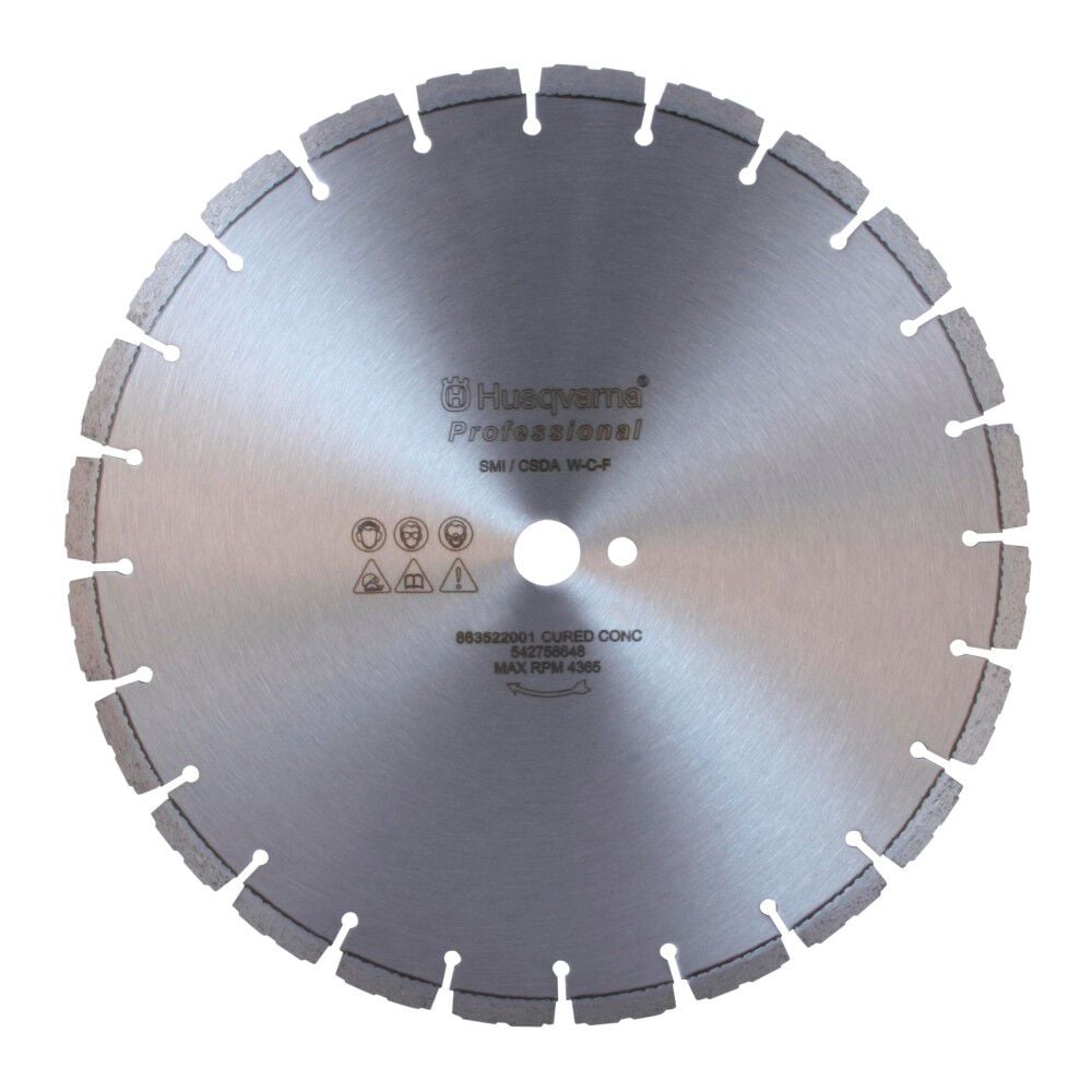 Husqvarna Construction Professional F610C 14 Inch Segmented Diamond Blade for Reinforced Concrete, large image number 1