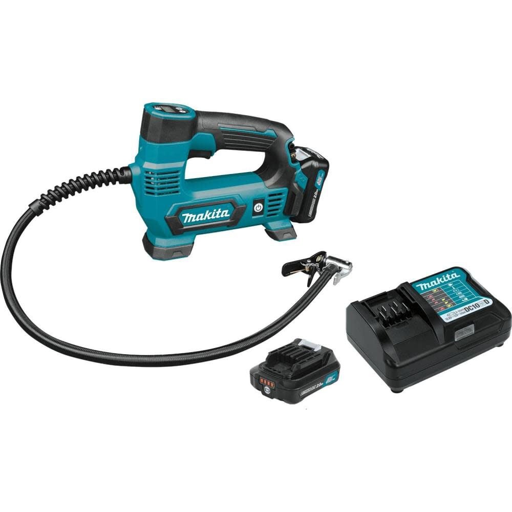 Makita 12V max CXT Lithium-Ion Cordless Inflator Kit (2.0Ah) – MP100DWRX1
