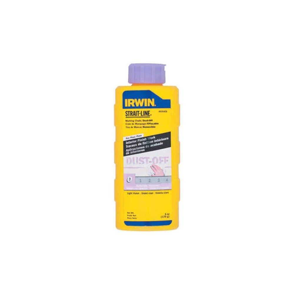 Irwin STRAIT-LINE Dust-Off Marking Chalk Powder Light Violet 6 Oz Bottle, large image number 1