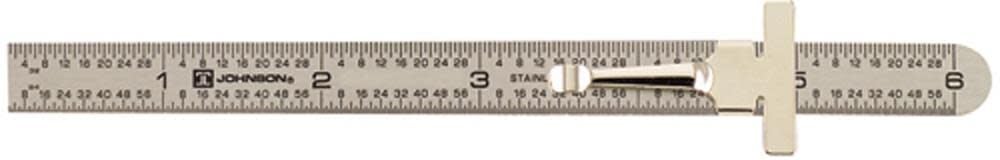 Johnson Level 6 In. Stainless Steel Pocket Clip Rule, large image number 1