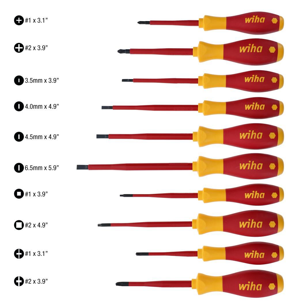 Wiha Insulated SlimLine Screwdriver Set, 11 Pieces, large image number 7