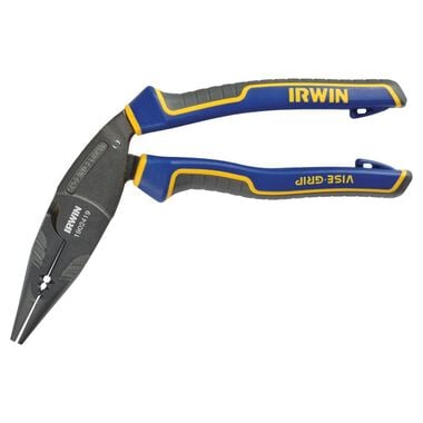 Irwin 8 In. Ergo Multi Long Nose Pliers with Wire Stripper & Crimper