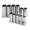 SK Tools 3/8 Inch Drive 12 Point Deep Metric Chrome Socket Set 11 Piece, small image number 1