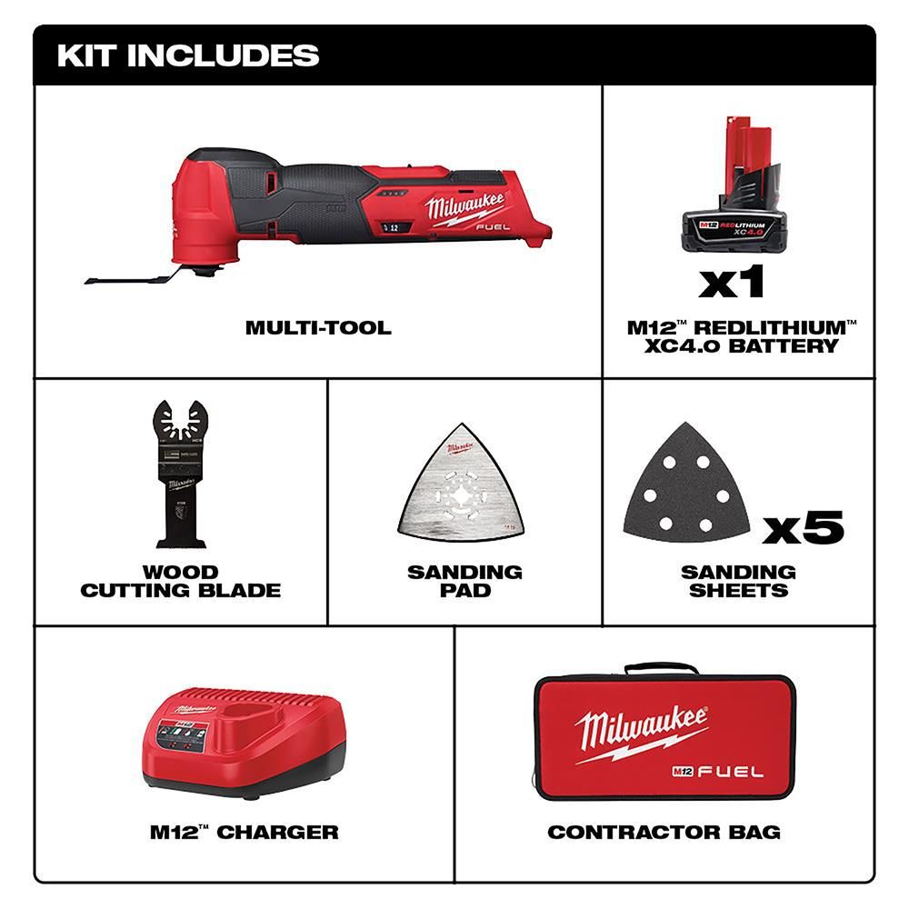 Milwaukee M12 FUEL Oscillating Multi-Tool Kit, large image number 2