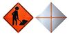 Dicke Safety Products 48 In. x 48 In. Orange Reflective Roll-Up Vinyl Sign, small image number 2