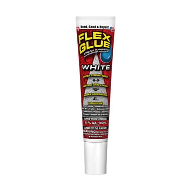 Flex Seal 6 oz Flex Glue Rubberized Waterproof Adhesive - White