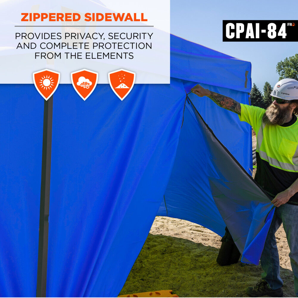 Ergodyne 10 Ft x 10 Ft Enclosed Pop-Up Tent Kit Blue, large image number 4