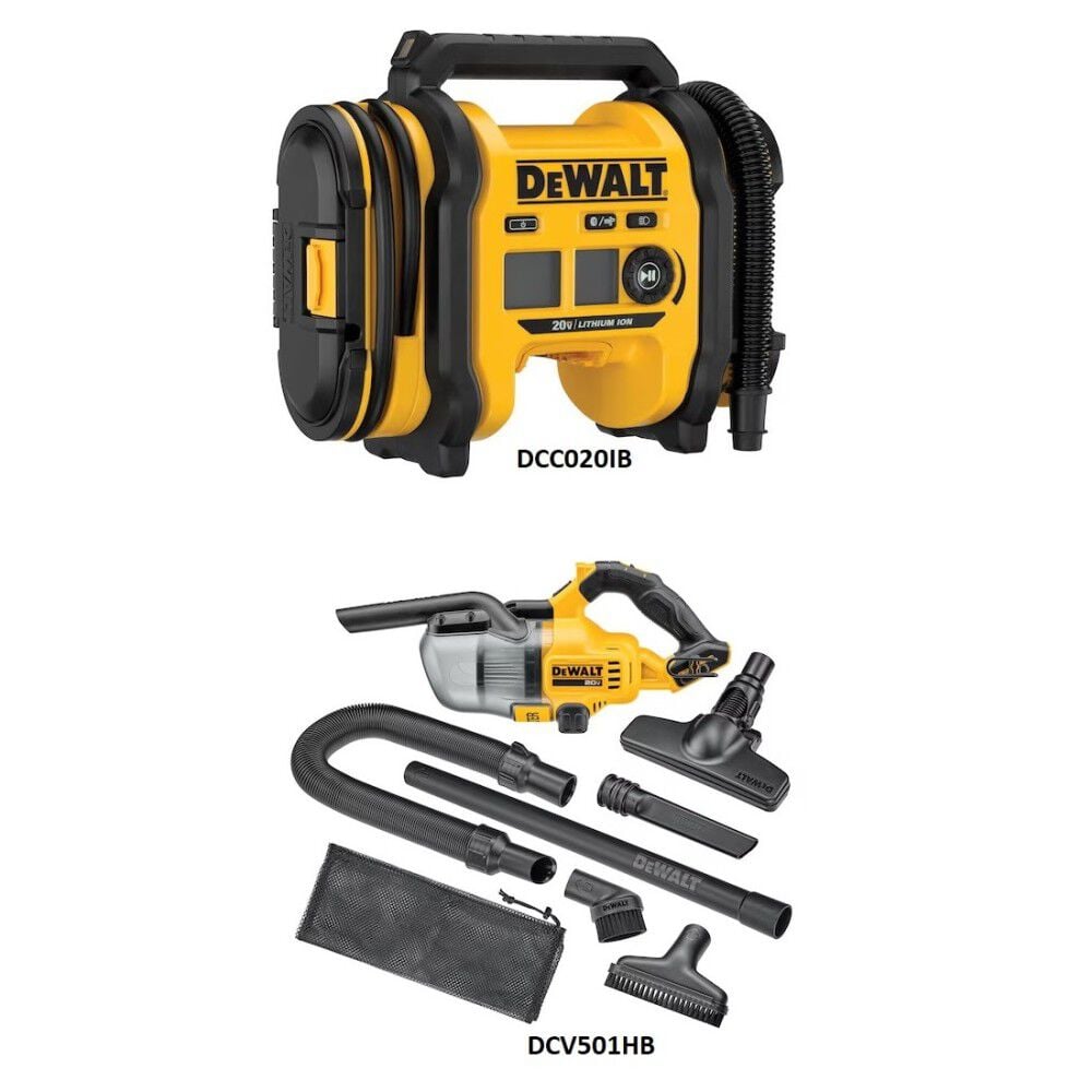 DEWALT 20V MAX Corded/Cordless Air Inflator & Vacuum Bundle, large image number 2