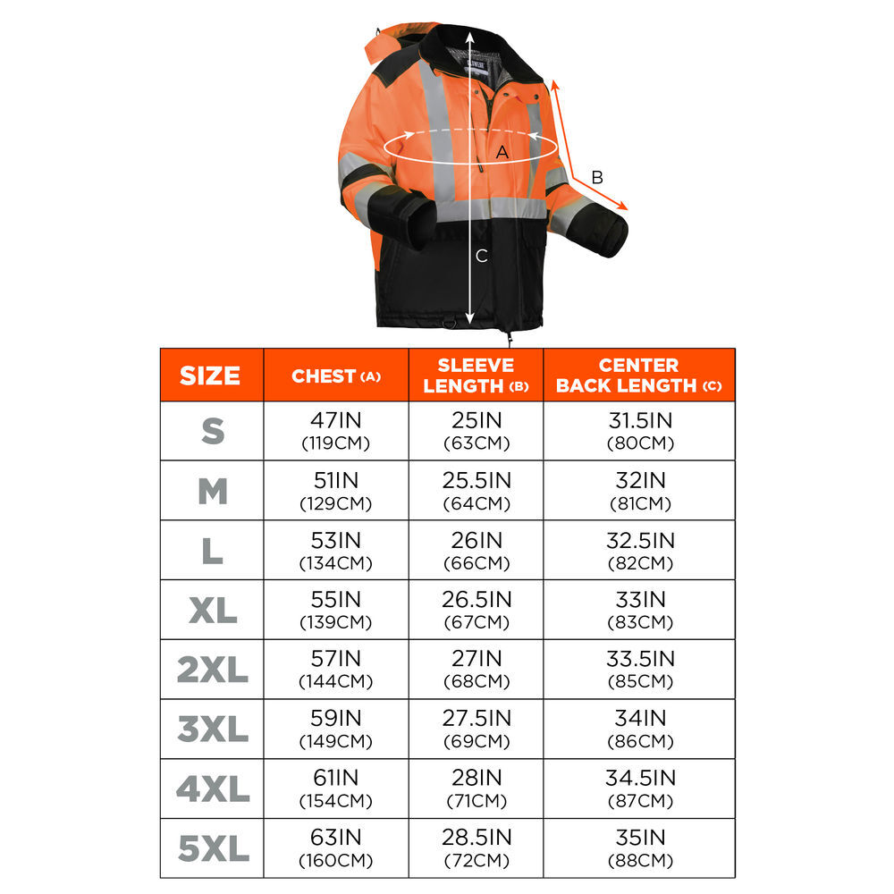 Ergodyne 8390 ampliFIRE Lining Class 3 Hi-Vis Jacket Medium Orange, large image number 9