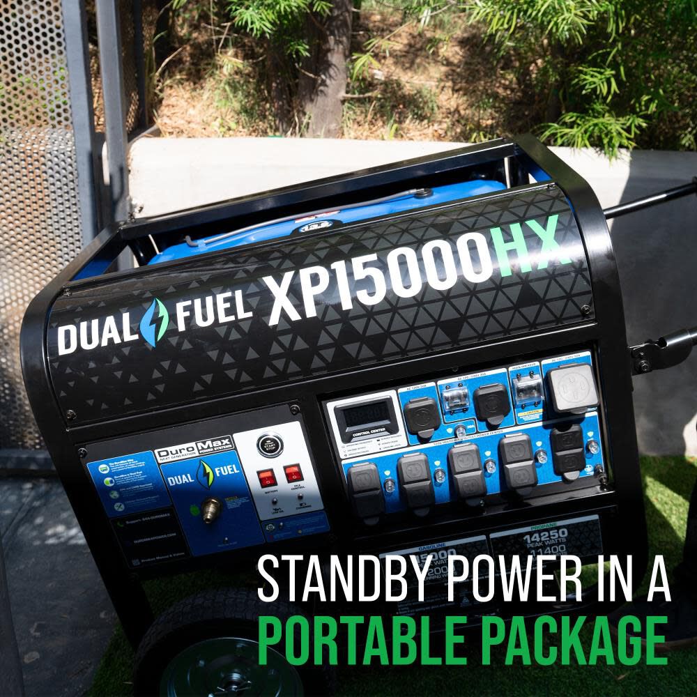 Duromax 15000-Watt Tri Fuel Hybrid Portable Generator XP15000HXT - Acme ...