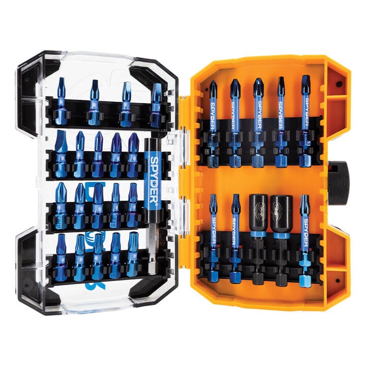 Spyder Screwdriver and Impact Driver Bit Set, 30 Pieces