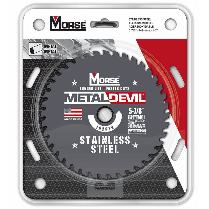 MK Morse 5 7/8in 40 Tooth Stainless Steel Circular Saw Blade, large image number 1