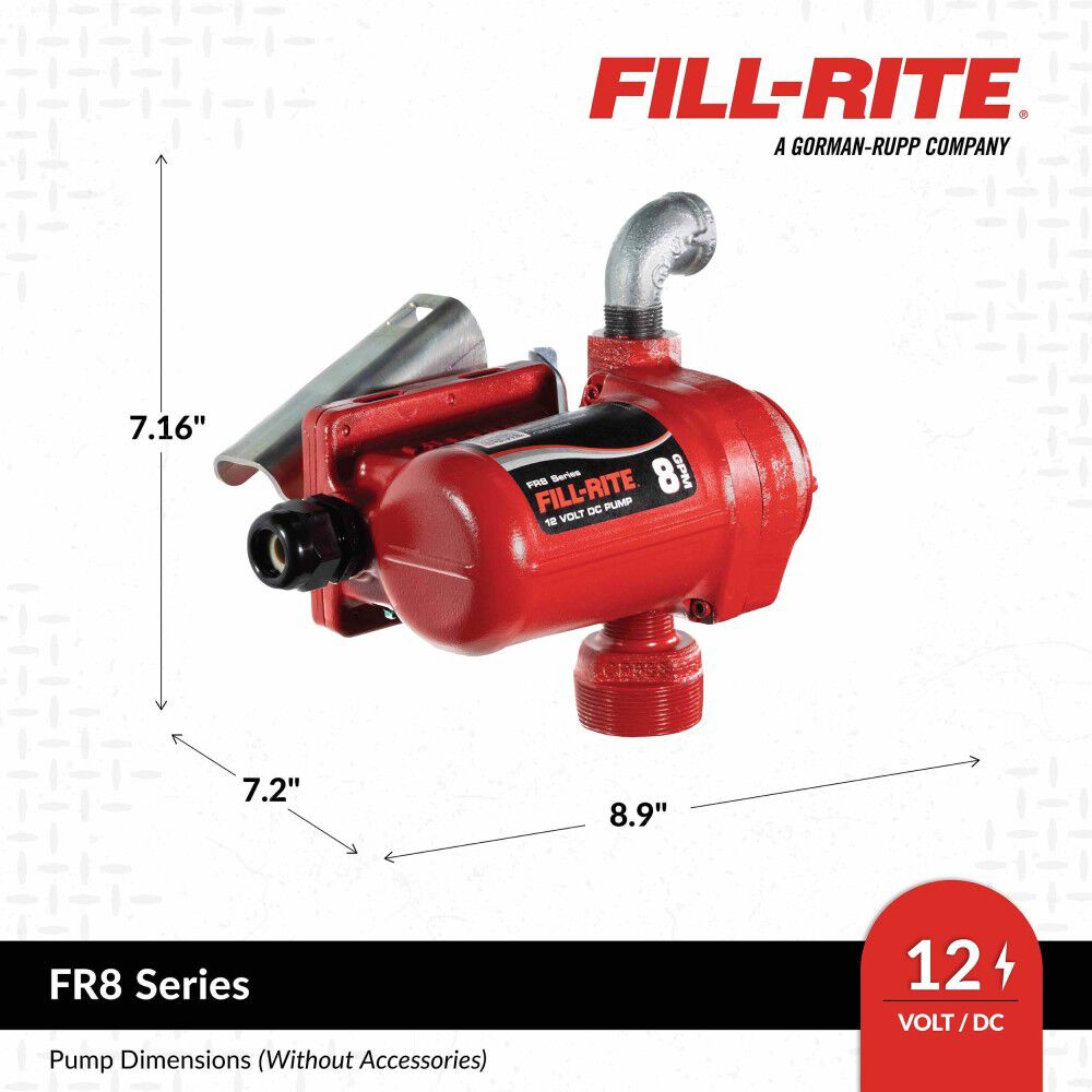 Fill-Rite FR8 12V Fuel Transfer Pump with Nozzle, large image number 4