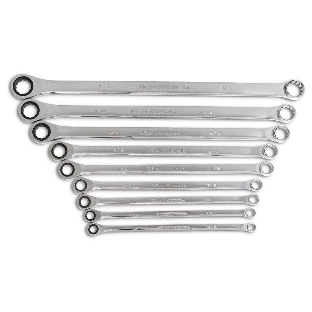 GEARWRENCH 9 Pc XL GearBox Sae Double Box Ratcheting Wrench Set, large image number 1