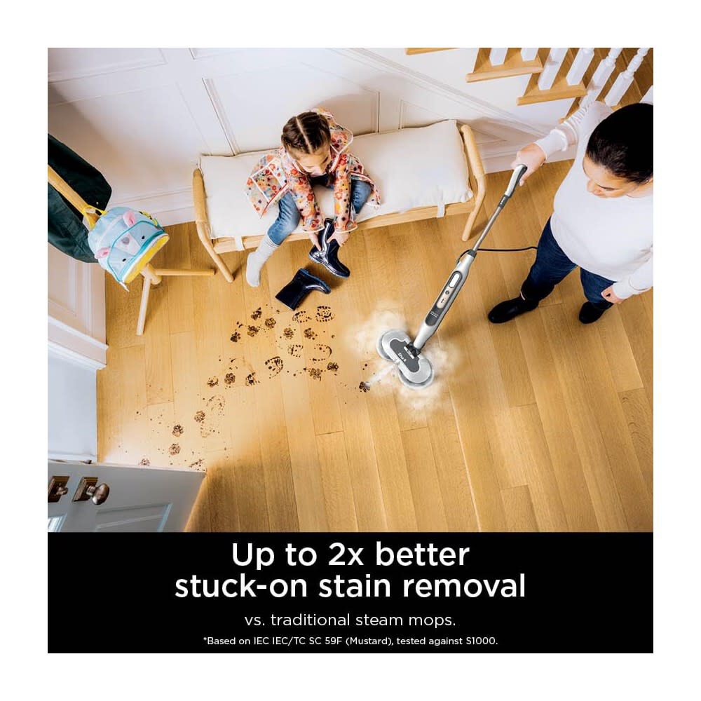 Shark 14-1/2 Inch Rotator Scrubbing and Sanitizing Steam Blaster Mop White, large image number 3