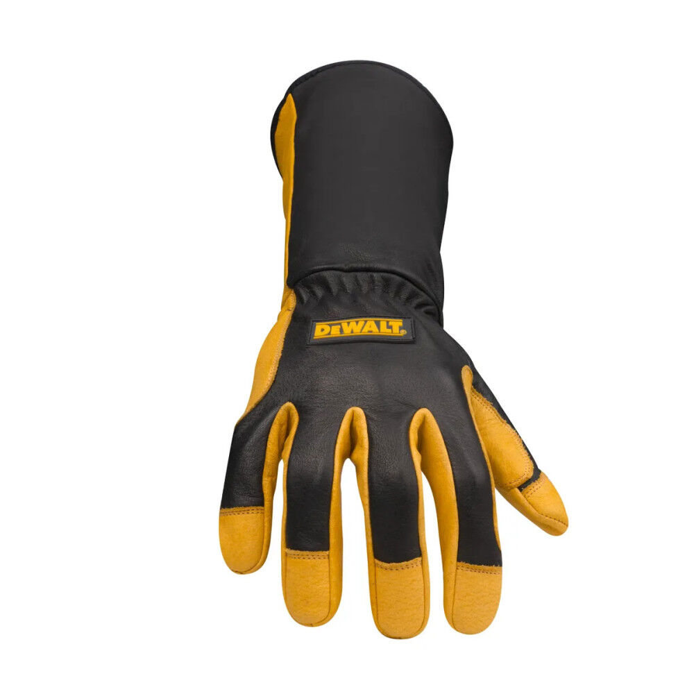 DEWALT Welding Gloves Medium Black/Yellow Premium Leather, large image number 2