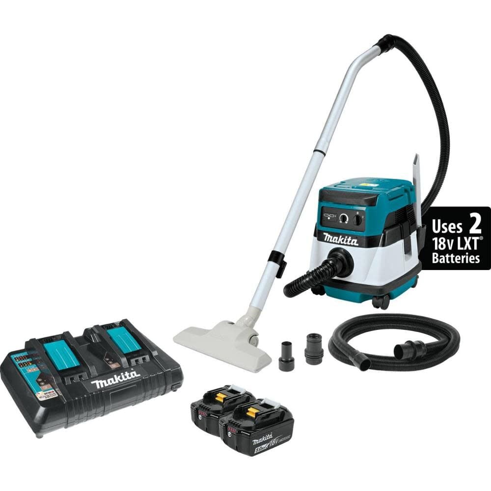 Makita 18V X2 (36V) LXT Corded 2.1 Gallon HEPA Dry Dust Extractor Vacuum Kit – XCV04PT