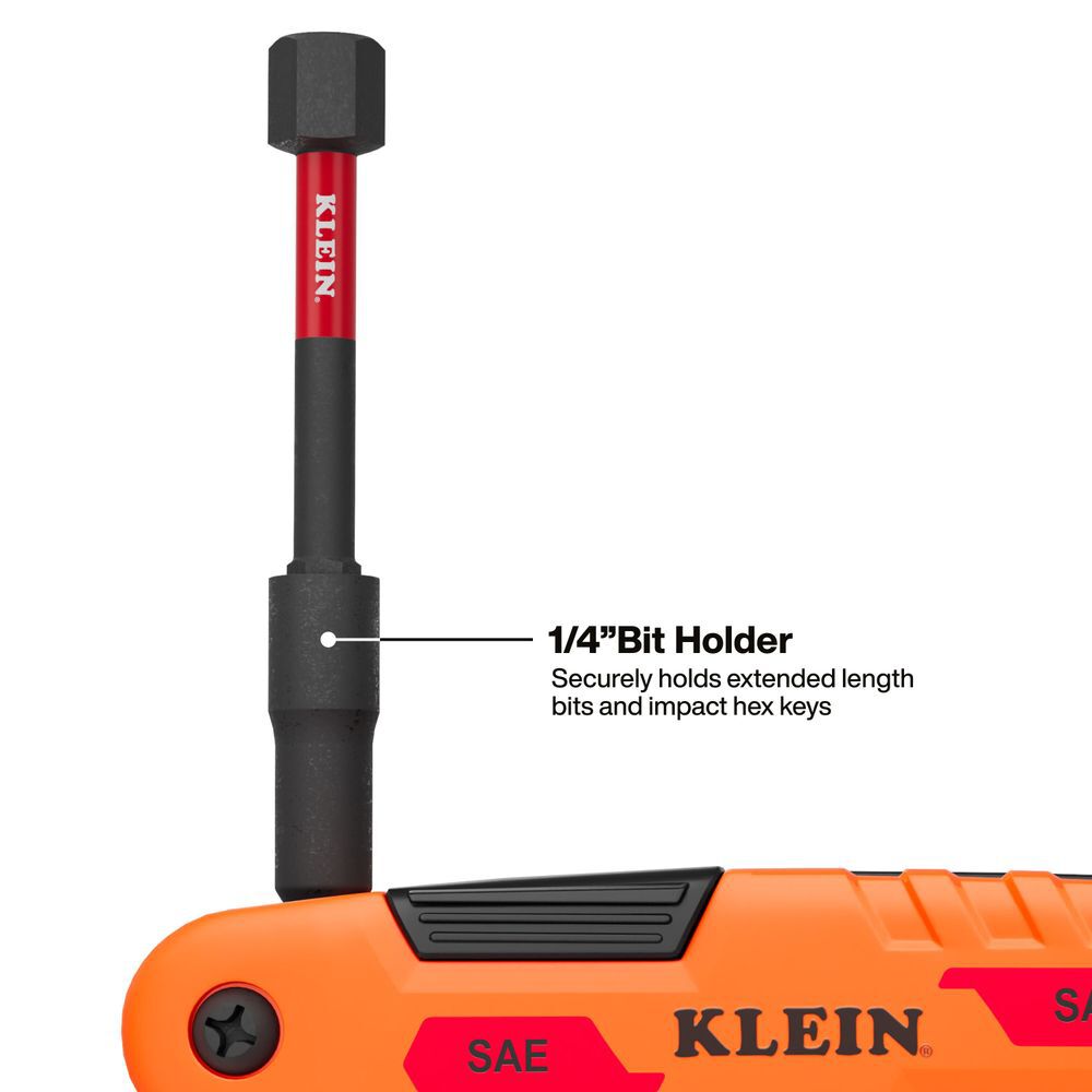 Klein Tools Extended Reach Impact Folding Hex Key Set SAE 12 Pieces, large image number 7
