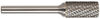 Drillco Double Cut Solid Carbide Burr, Cylinder Ball Nose, 7000A Series, SA-5, small image number 2