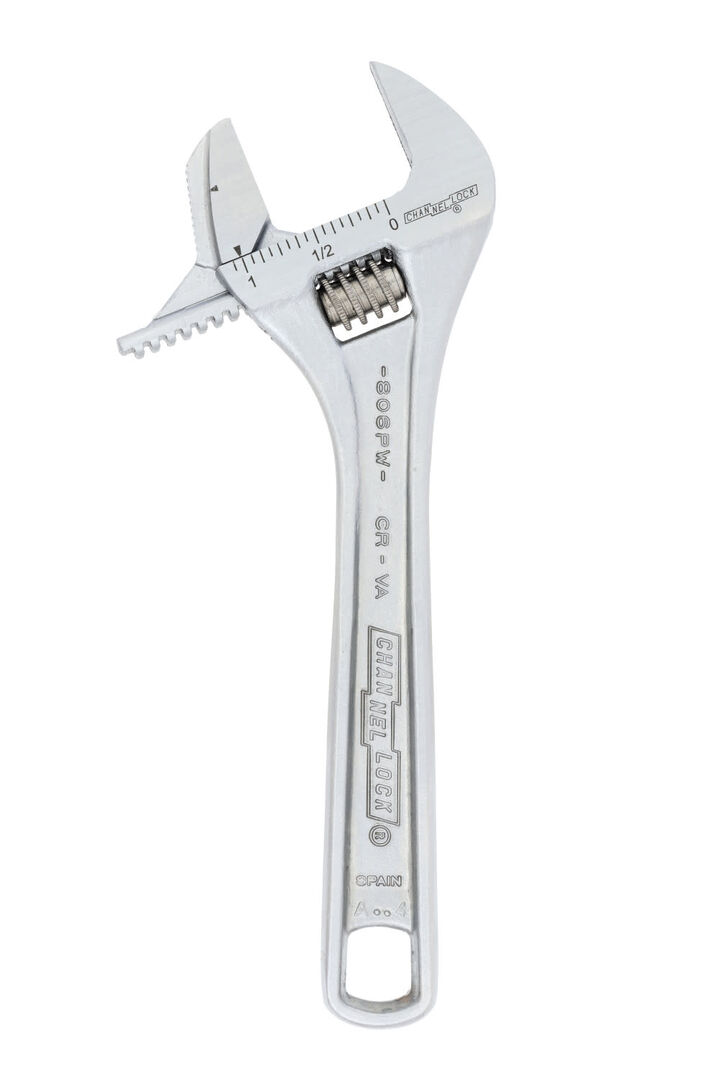 Channellock 6 Inch Vanadium Steel Reversible Jaw Extra Wide Adjustable Wrench, large image number 2