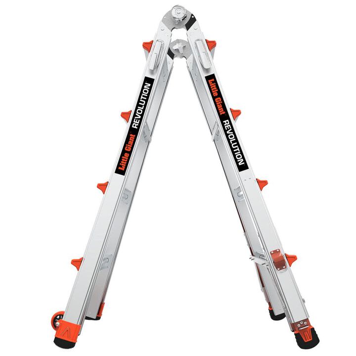 Little Giant Safety Revolution M17 Aluminum Type 1A 300lb Rated Telescoping Multi-Position Ladder with Ratchet Leg Leveler, large image number 3