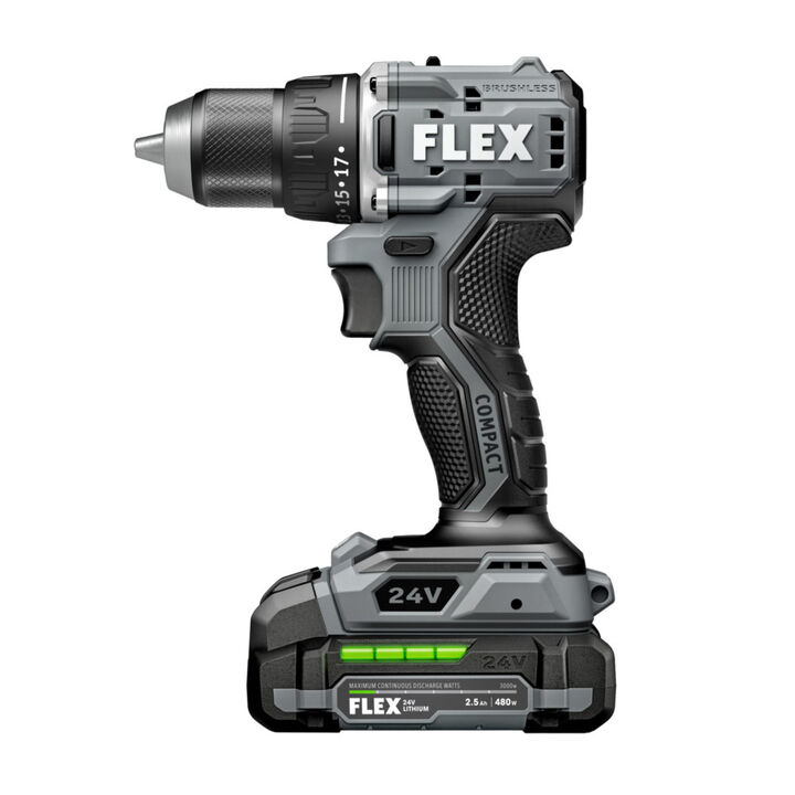 FLEX 24V Cordless 1/2 Inch 2 Speed Compact Drill Driver Kit, large image number 5