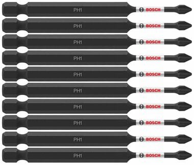 Bosch Impact Tough 3.5 Inch Phillips #1 Power Bits (Bulk Pack)
