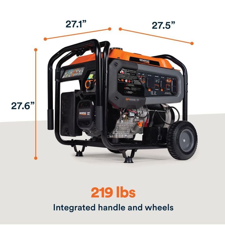 Generac GP Series 12,500 Watt Tri-Fuel 49-State Portable Generator with COsense Technology, large image number 2