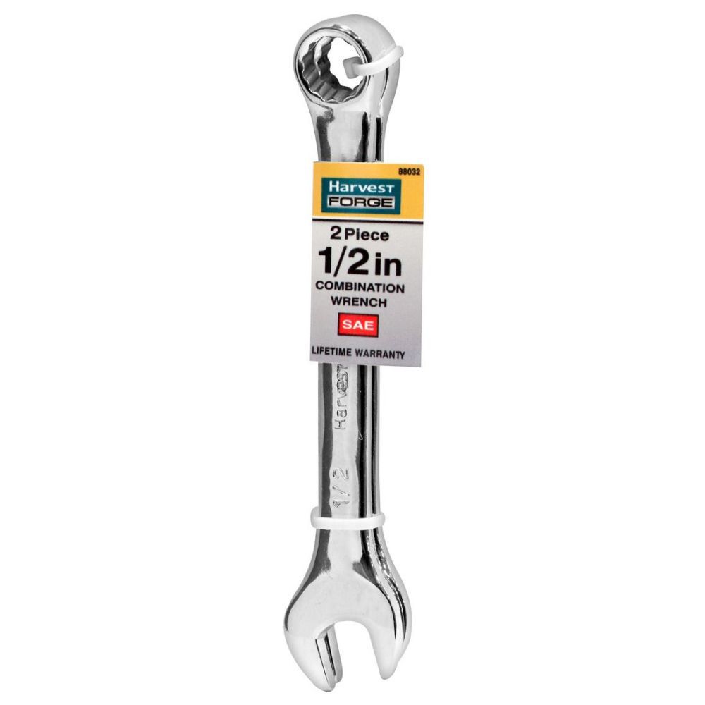 Allied International Harvest Forge 1/2 Inch Alloy Steel Combination Wrench Set, 2 Pieces, large image number 1