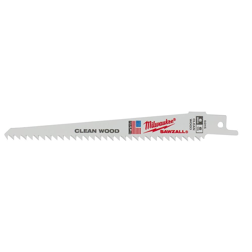 Milwaukee 6 in. 6 TPI Fleam Ground SAWZALL Blades 5PK, large image number 1