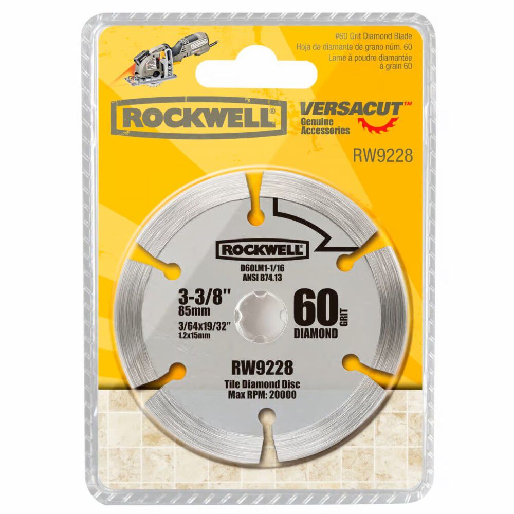 Rockwell 3 3/8 Inch Segmented Rim Diamond Blade for Ceramic Tile and Stone, large image number 2