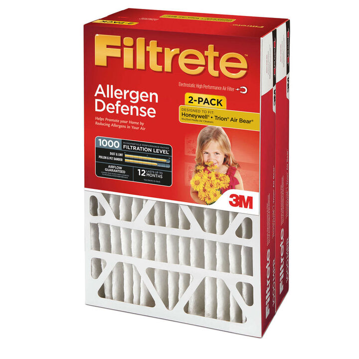 3M Filtrete 20 x 25 x 4-Inch Air Cleaning Defense Furnace Air Filter, 2-Pack