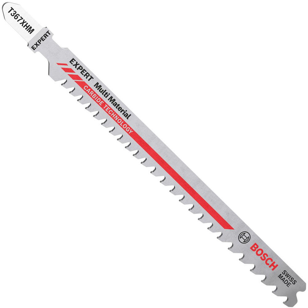 Bosch Jig Saw Blade 5 1/4in 5 7 TPI Carbide Edge for All Purpose T Shank, large image number 1