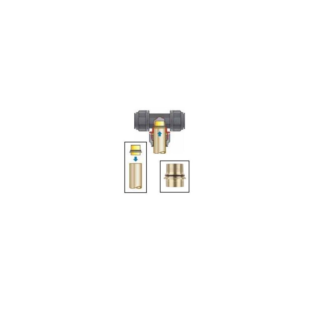 Ingersoll Rand 1-1/4 Inch Brass Water Trap Tee Converter, large image number 2