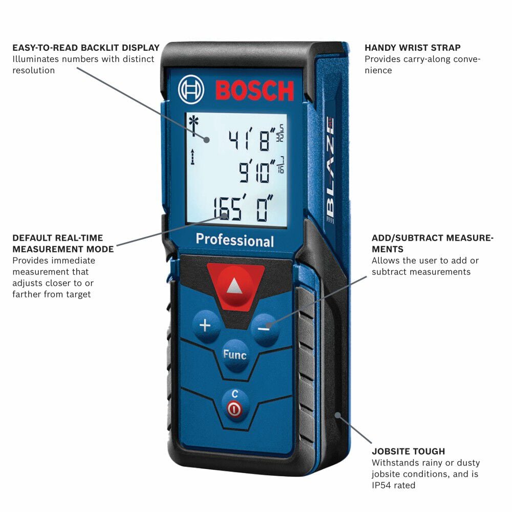 Bosch BLAZE Pro Laser Distance Measurer 165 Ft., large image number 2