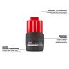 Milwaukee M12 REDLITHIUM HIGH OUTPUT CP 12V 2.5Ah Lithium Ion Power Tool Battery Pack (2 Pack), small image number 3