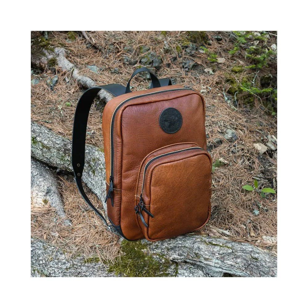Duluth Pack Black Bison Leather Standard Backpack, large image number 2