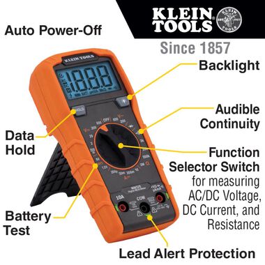 Klein Tools Digital Multimeter Manual 600V, large image number 2