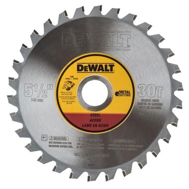 DEWALT 5-1/2 in. 30 Tooth Metal Cutting Blade, large image number 0