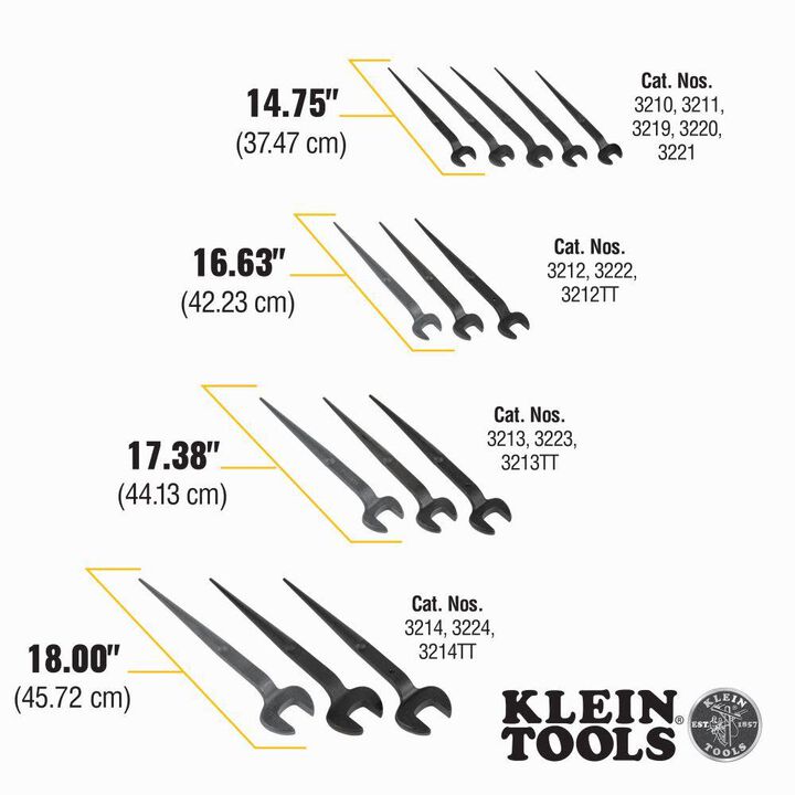 Klein Tools Spud Wrench 1-1/8 inch US Reg Nut, large image number 2