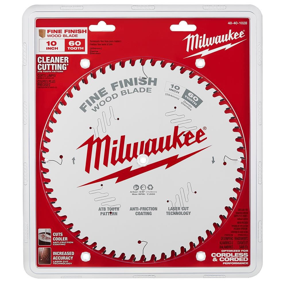Milwaukee 10 in. 60T Fine Finish Circular Saw Blade, large image number 6