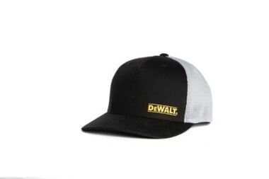 DEWALT Oakdale Trucker Hat BLACK with LIGHT GREY MESH - OSFA