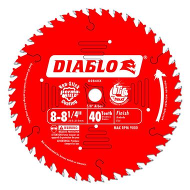 Diablo Tools 8-1/4 in. x 40 Tooth Carbide Finish Blade, large image number 0