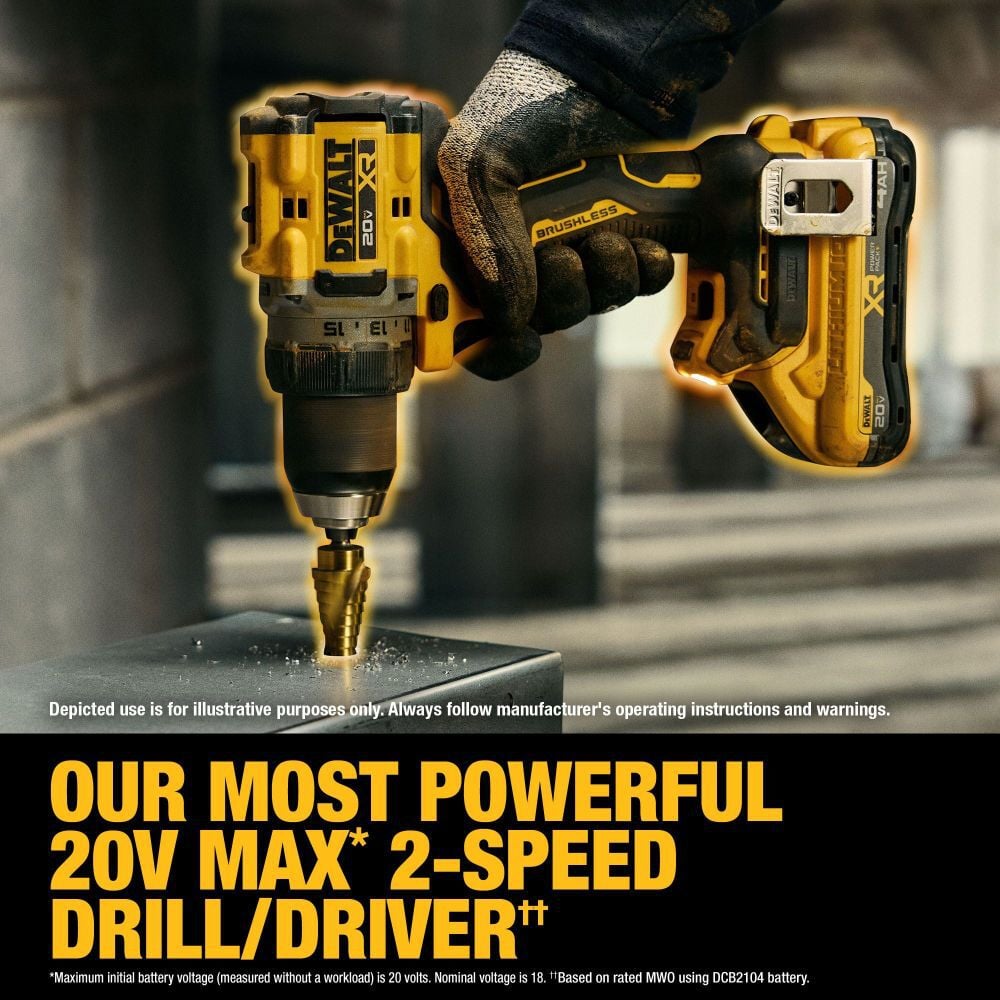 DEWALT 20V MAX XR Brushless Cordless 1/2 Inch Drill/Driver Kit With POWERPACK Batteries, large image number 5