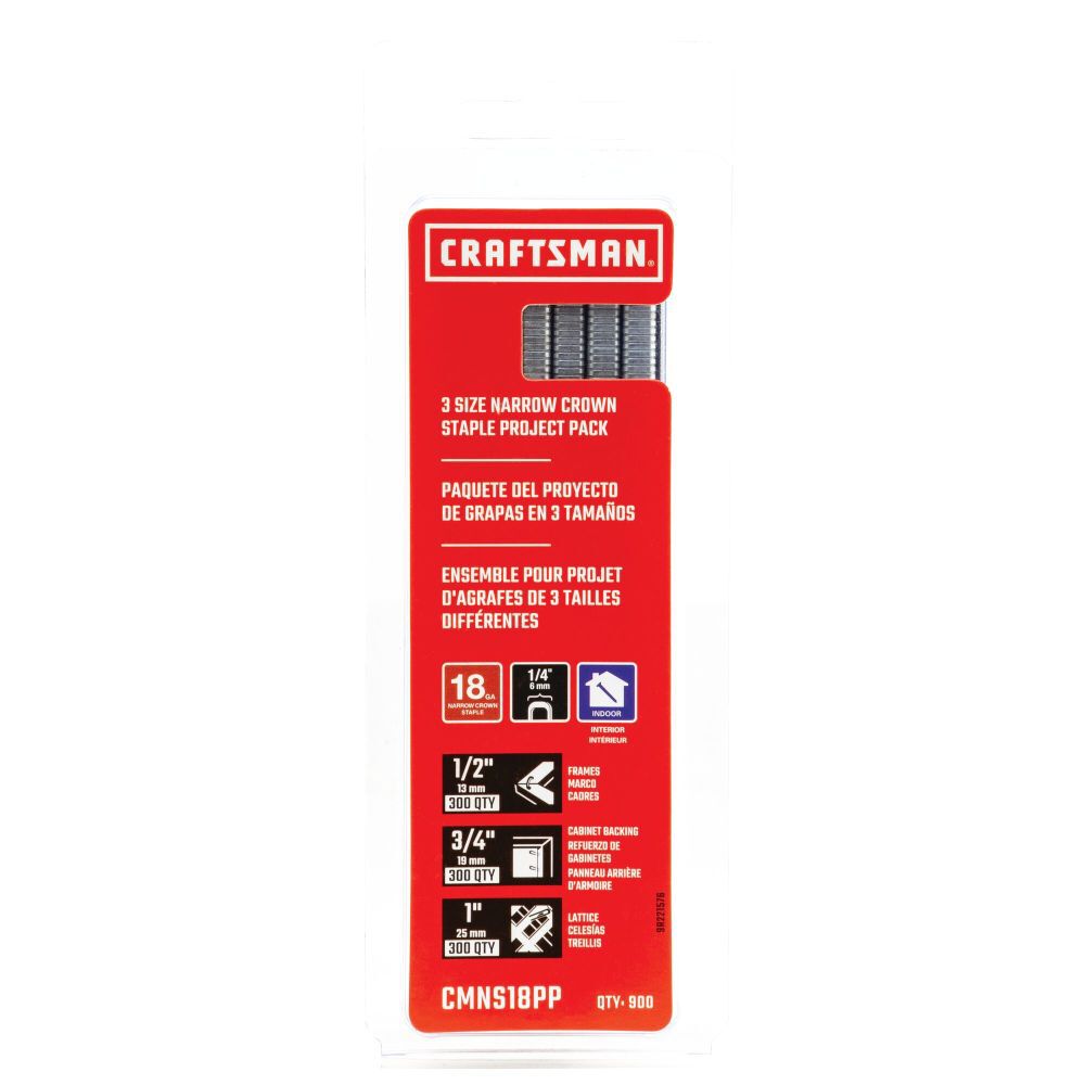 CRAFTSMAN 18 Gauge Narrow Crown Staple Project Pack, large image number 3