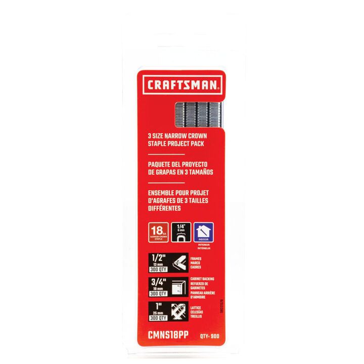 CRAFTSMAN 18 Gauge Narrow Crown Staple Project Pack, large image number 2