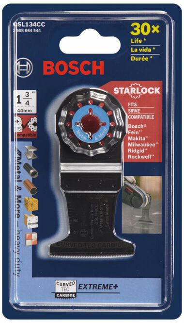 Bosch 1-3/4 In. Starlock Oscillating Multi-Tool Curved-tec Carbide Extreme Plunge Blade, large image number 1