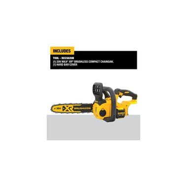 DEWALT 20V MAX Compact Brushless Cordless Chainsaw (Bare Tool), large image number 6