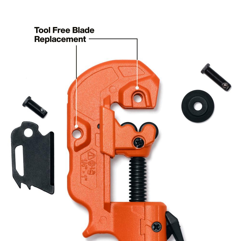 Klein Tools 1 Inch Quick-Adjust Screw Feed Tubing Cutter, large image number 8
